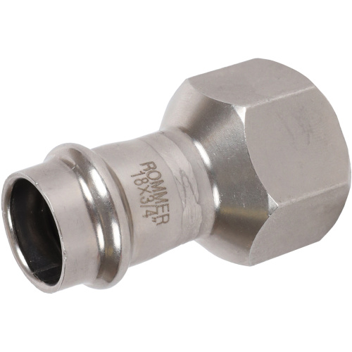 Соединитель ВПр-ВР 18x3/4" пресс, нержавеющая сталь Rommer