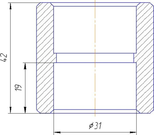 Муфта Kalde 32х32 полипропилен 3212-muf-320000
