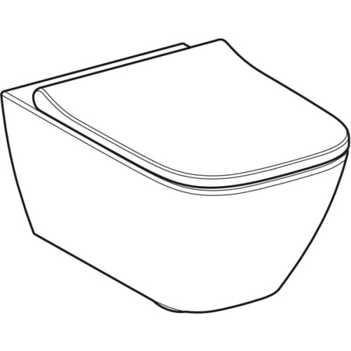 Унитаз подвесной Geberit Smyle Square, закрытая форма, с сиденьем