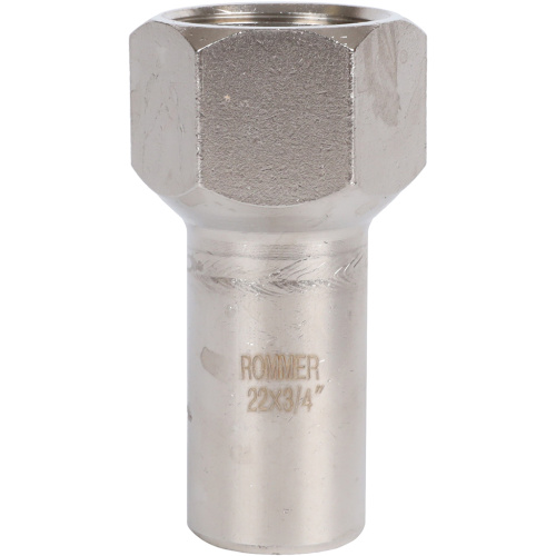 Вставка переходная НПр-ВР 22x3/4" пресс, нержавеющая сталь Rommer Вставка переходная НПр-ВР 22x3/4" пресс, нержавеющая сталь Rommer