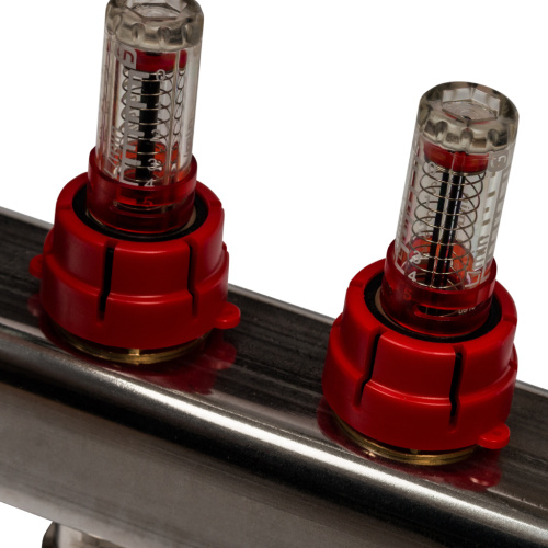 Коллектор отопления STOUT 1"нержа., 3x3/4" с расxодомерами, без кранов SMS 0927 000003