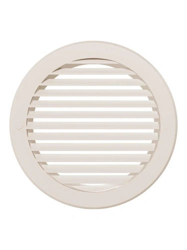 15РКН Ivory, Решетка наружная вентиляционная круглая D200 с фланцем D150, ASA 15РКН Ivory, Решетка наружная вентиляционная круглая D200 с фланцем D150, ASA