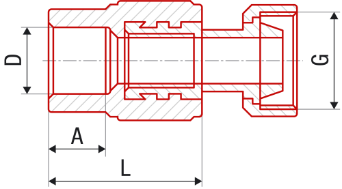 Соединитель евроконус с накидной гайкой FV-plast 20x3/4"В полипропилен AA257020034