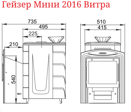 Банная печь Гейзер Мини 2016 Carbon Витра ЗК ТО антрацит Термофор Банная печь Гейзер Мини 2016 Carbon Витра ЗК ТО антрацит Термофор