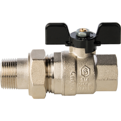 Кран шаровой 3/4"ВН с американкой, ручка бабочка Stout SVB-0007-000020 Кран шаровой 3/4"ВН с американкой, ручка бабочка Stout SVB-0007-000020