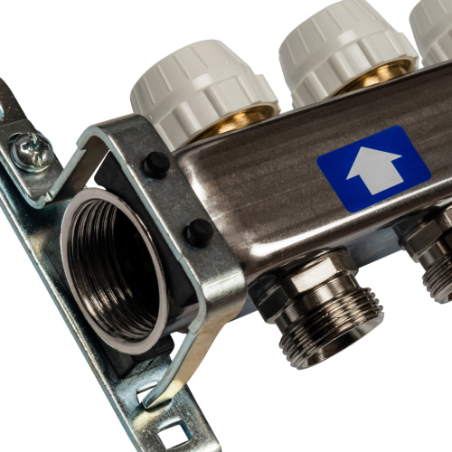 Коллектор отопления STOUT 1"нержа., 5x3/4" без расходомеров, без кранов SMS 0932 000005