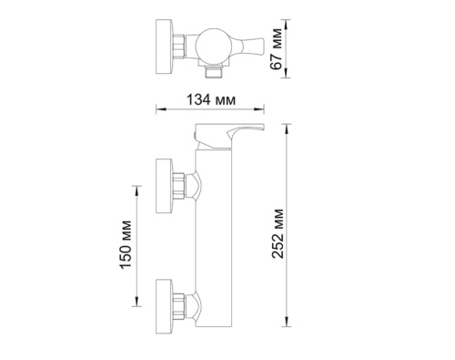 Смеситель WasserKraft Berkel 4802 для душа Смеситель WasserKraft Berkel 4802 для душа