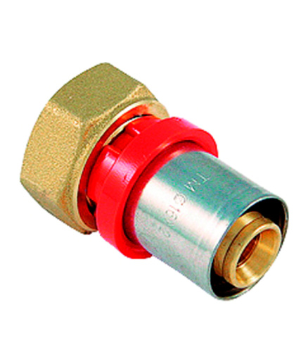 Соединитель с накидной гайкой пресс Tiemme 16x3/4"В металлопластик 1650133