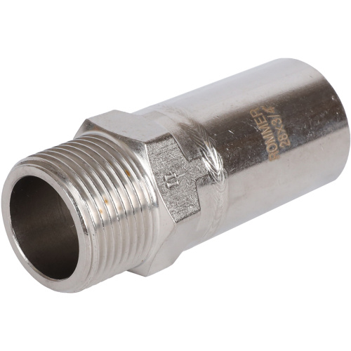 Вставка переходная НПр-НР 28x3/4" пресс, нержавеющая сталь Rommer Вставка переходная НПр-НР 28x3/4" пресс, нержавеющая сталь Rommer