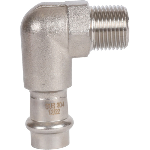 Угольник с резьбой ВПр-НР 15х1/2" пресс, нержавеющая сталь Rommer Угольник с резьбой ВПр-НР 15х1/2" пресс, нержавеющая сталь Rommer