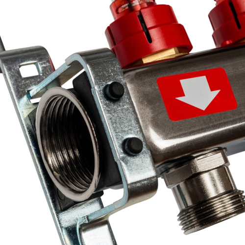 Коллектор отопления STOUT 1"нержа., 3x3/4" с расxодомерами, без кранов SMS 0927 000003