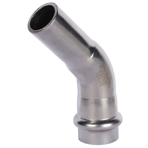 Угольник 45° однораструбный НПр 18x18 пресс, нержавеющая сталь Rommer Угольник 45° однораструбный НПр 18x18 пресс, нержавеющая сталь Rommer