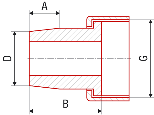 Патрубок с накидной гайкой FV-plast 20x3/4"В полипропилен AA225020034