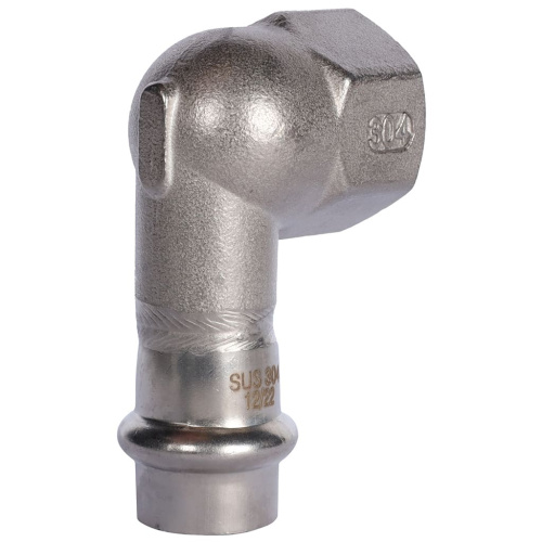 Угольник с резьбой ВПр-ВР 15х1/2" пресс, нержавеющая сталь Rommer Угольник с резьбой ВПр-ВР 15х1/2" пресс, нержавеющая сталь Rommer