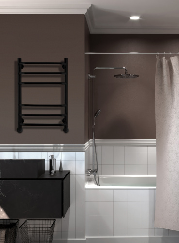 Полотенцесушитель Indigo Brace 432x600, черный муар