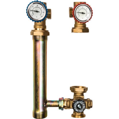 Насосная группа Stout DN20 с термосмесительным клапаном без насоса, SDG-0002-002001