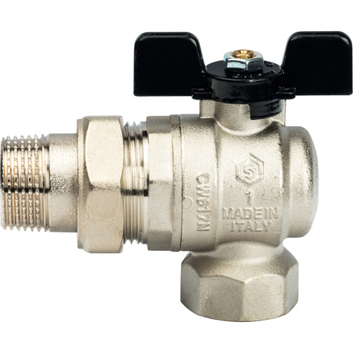 Угловой кран шаровой 1"ВН с американкой EPDM, ручка бабочка Stout SVB-0008-000025 Угловой кран шаровой 1"ВН с американкой EPDM, ручка бабочка Stout SVB-0008-000025