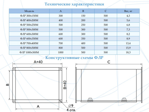 Корпус фильтра ФЛР 700*400 М Арктос Корпус фильтра ФЛР 700*400 М Арктос