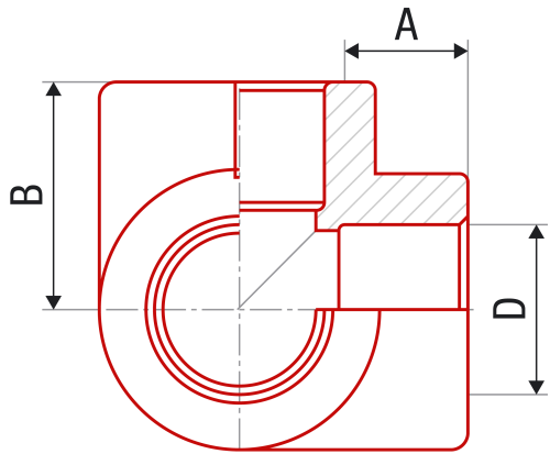 Тройник трёхплоскостной FV-plast 32x32x32 полипропилен AA242032000