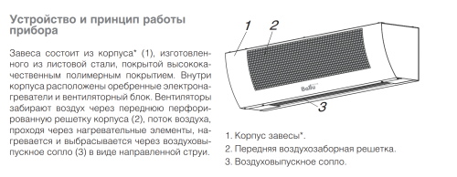 Воздушно-тепловая завеса BALLU BHC-L08-T03 Воздушно-тепловая завеса BALLU BHC-L08-T03
