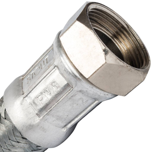 Подводка для воды 1 1/4" гайка-гайка, длина 80см Stout