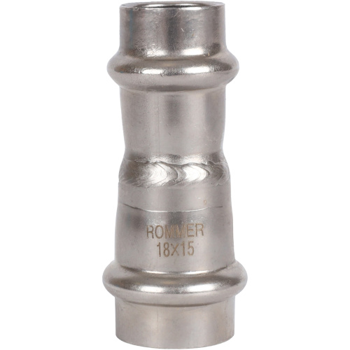 Муфта переходная ВПр 18х15 пресс, нержавеющая сталь Rommer Муфта переходная ВПр 18х15 пресс, нержавеющая сталь Rommer