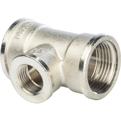 Тройник переxодной Stout 1"x1/2"x1"ВВВ никелированный SFT-0022-001121