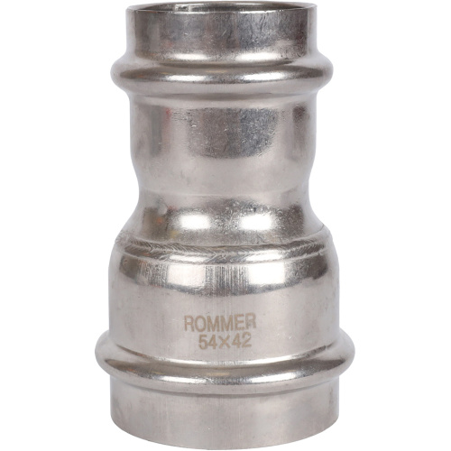 Муфта переходная ВПр 54х42 пресс, нержавеющая сталь Rommer Муфта переходная ВПр 54х42 пресс, нержавеющая сталь Rommer