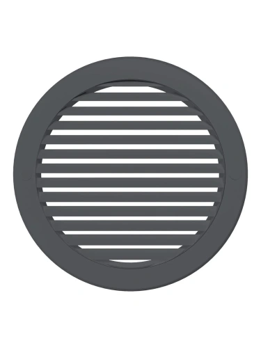 16РКН сер, Решетка наружная вентиляционная круглая D200 с фланцем D160, ASA, серая 16РКН сер, Решетка наружная вентиляционная круглая D200 с фланцем D160, ASA, серая