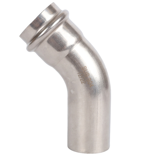 Угольник 45° однораструбный НПр 42x42 пресс, нержавеющая сталь Rommer Угольник 45° однораструбный НПр 42x42 пресс, нержавеющая сталь Rommer