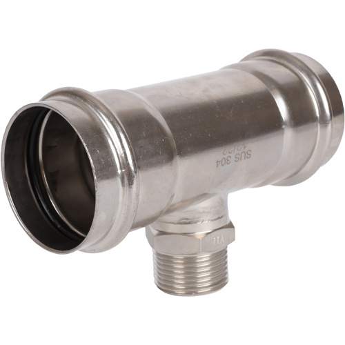 Тройник с резьбой ВПр-НР 54x1"x54 пресс, нержавеющая сталь Rommer Тройник с резьбой ВПр-НР 54x1"x54 пресс, нержавеющая сталь Rommer