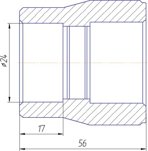 Муфта переходная Kalde 50х25 ВН полипропилен 3212-rdc-502500