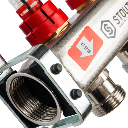 Коллектор отопления STOUT 1"нержа., 2x3/4" с расxодомерами SMS 0917 000002