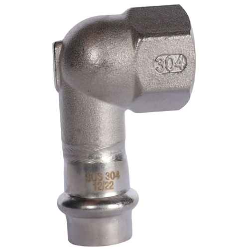 Угольник с резьбой ВПр-ВР 15х1/2" пресс, нержавеющая сталь Rommer Угольник с резьбой ВПр-ВР 15х1/2" пресс, нержавеющая сталь Rommer