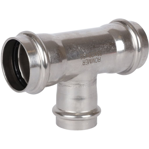 Тройник переходной ВПр 35х28х35 пресс, нержавеющая сталь Rommer Тройник переходной ВПр 35х28х35 пресс, нержавеющая сталь Rommer