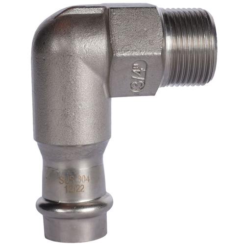 Угольник с резьбой ВПр-НР 18х3/4" пресс, нержавеющая сталь Rommer Угольник с резьбой ВПр-НР 18х3/4" пресс, нержавеющая сталь Rommer