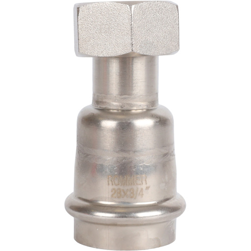 Соединитель с накидной гайкой 28x3/4" пресс, нержавеющая сталь Rommer Соединитель с накидной гайкой 28x3/4" пресс, нержавеющая сталь Rommer