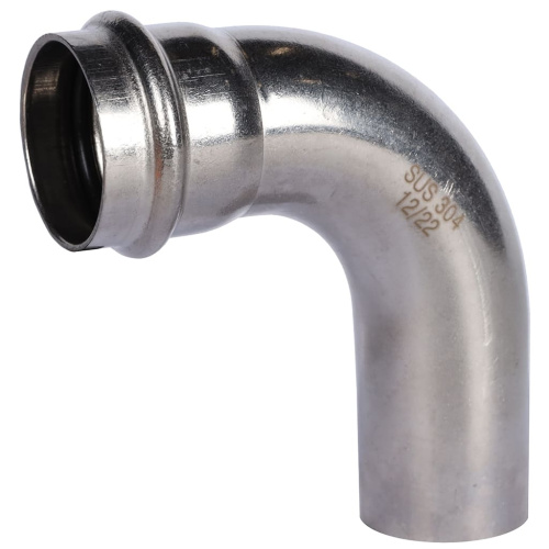 Угольник 90° однораструбный НПр 35x35 пресс, нержавеющая сталь Rommer