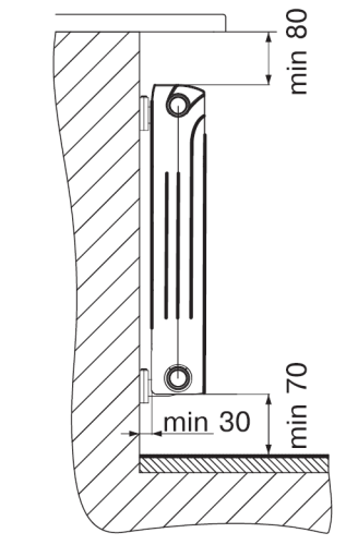 Радиатор алюминиевый Stout Bravo 350 - 10 секций