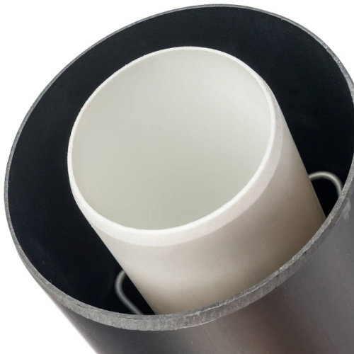 Элемент дымохода конденсац. вертик. замык уч-ок с оголовком Ø60/100 м/п  PP-PP Stout SCA-8610-010111