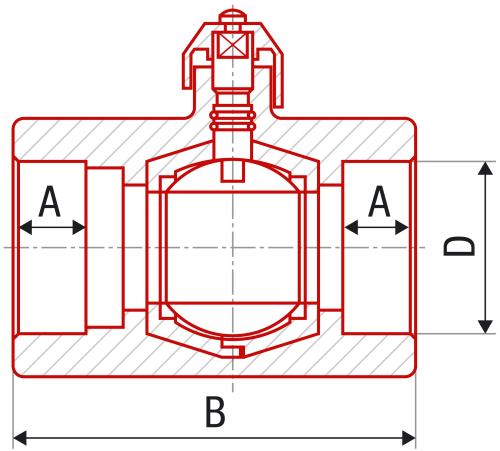 Кран шаровой с дренажом FV-plast 40х40 полипропилен AA272040000
