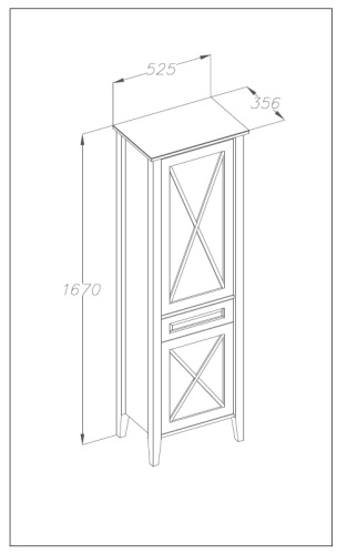 Пенал Opadiris Палермо R правый, светлый орех Z0000008562 Пенал Opadiris Палермо R правый, светлый орех Z0000008562