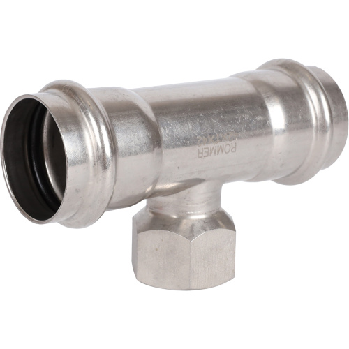 Тройник с резьбой ВПр-ВР 42x1"x42 пресс, нержавеющая сталь Rommer Тройник с резьбой ВПр-ВР 42x1"x42 пресс, нержавеющая сталь Rommer