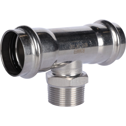 Тройник с резьбой ВПр-НР 42x11/4"x42 пресс, нержавеющая сталь Rommer Тройник с резьбой ВПр-НР 42x11/4"x42 пресс, нержавеющая сталь Rommer