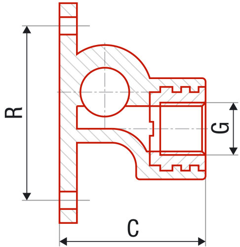 Водорозетка проходная FV-plast 20x1/2"В полипропилен AA220020012