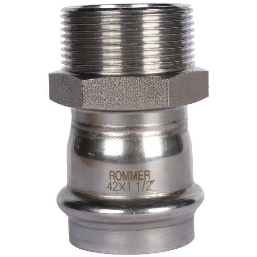 Соединитель ВПр-НР 42x11/2" пресс, нержавеющая сталь Rommer Соединитель ВПр-НР 42x11/2" пресс, нержавеющая сталь Rommer