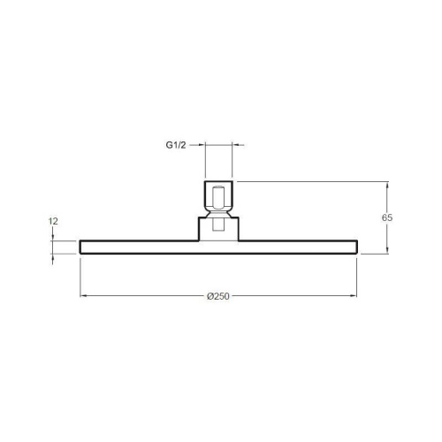 Верхний душ Jacob Delafon Katalyst E13689-CP хром