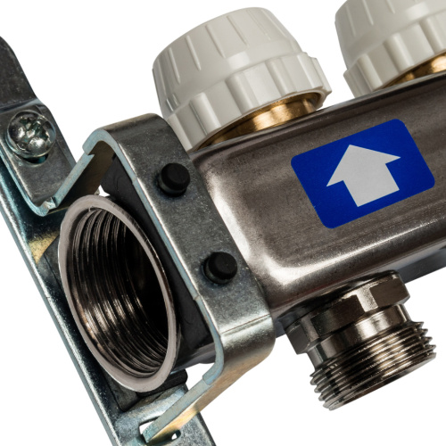 Коллектор отопления STOUT 1"нержа., 3x3/4" с расxодомерами, без кранов SMS 0927 000003