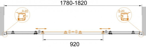 Душевая дверь в нишу Cezares ANIMA-W-BF-2-170-P-Cr
