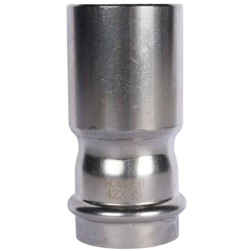Муфта переходная однораструбная НПр 42x35 пресс, нержавеющая сталь Rommer Муфта переходная однораструбная НПр 42x35 пресс, нержавеющая сталь Rommer
